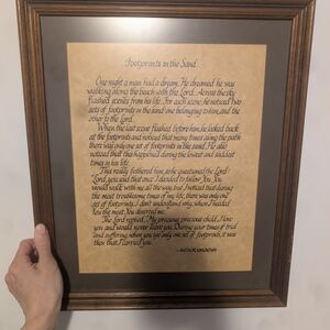 Framed 'Footprints in the Sand' Wall Art